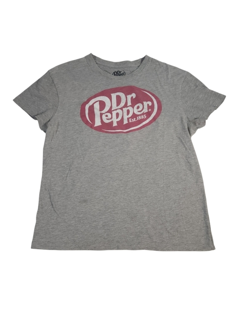 Dr Pepper Women's Gray Short Sleeve Tee with Red Logo